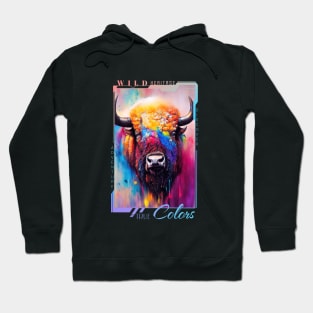 Bison  Animal Discovery Adventure Nature Planet Earth Paint Hoodie